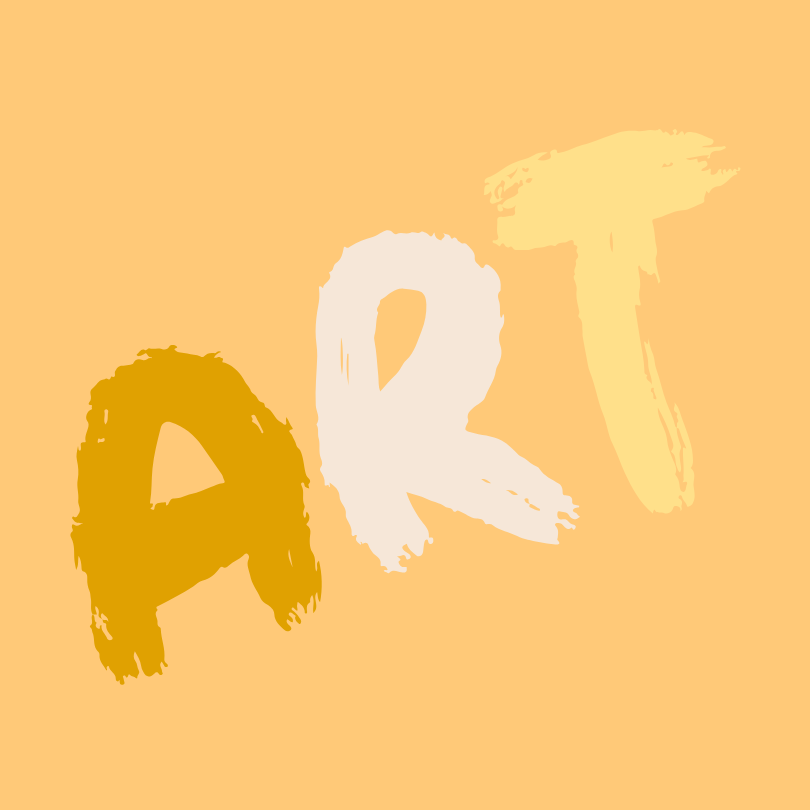 Picto représentant le mot art en lettres tracées au pinceau