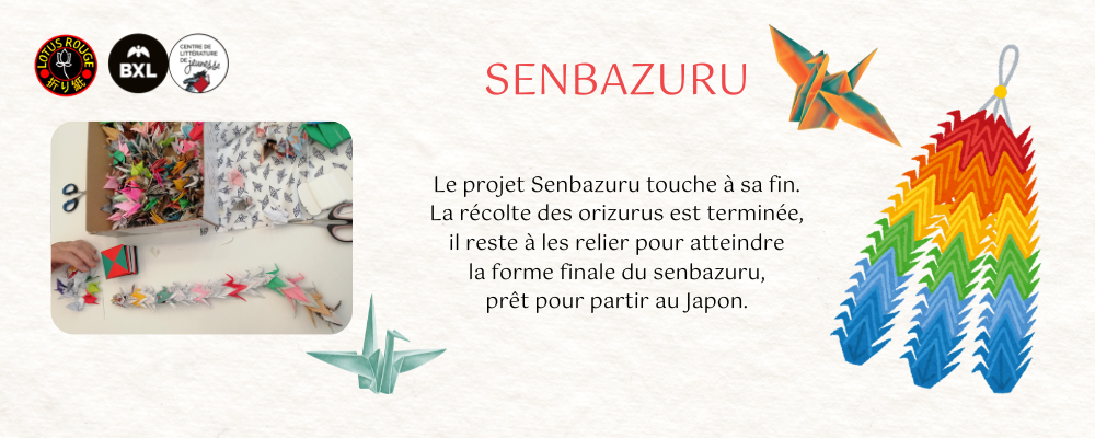 Annonce d'un atelier d'assemblage de senbazuru